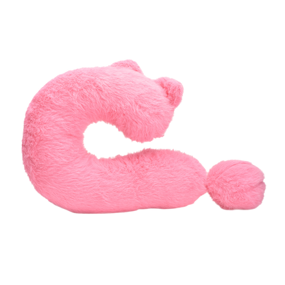 Plushy Pink Cat Neck Pillow