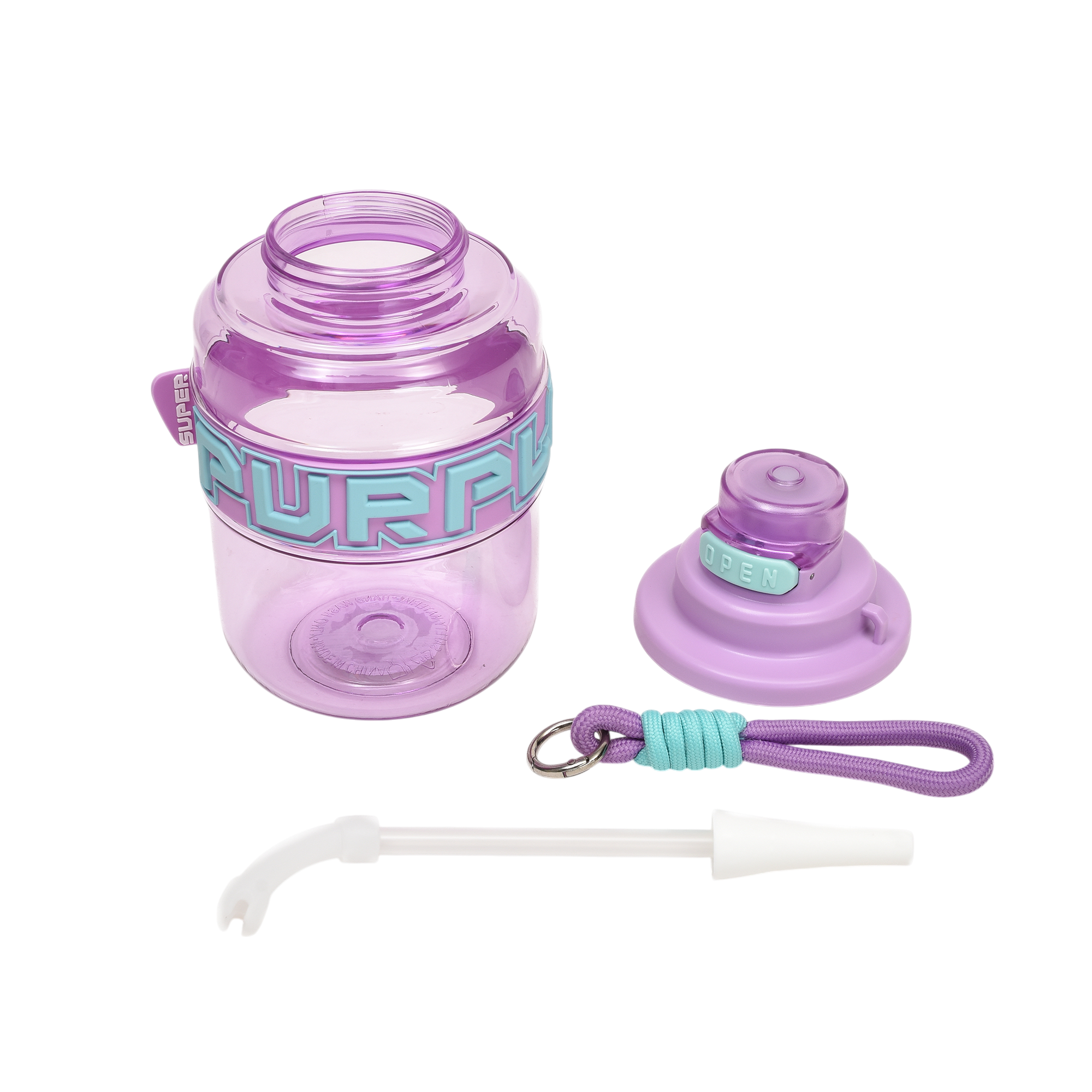 Portable Water Bottle with Straw