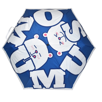 MUMUSO Foldable Cartoon Umbrella – Bold Blue Edition
