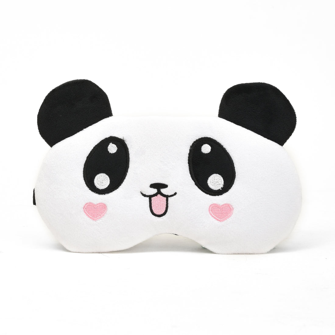 Blushing Panda Plush Sleeping Eye Mask - Black &amp; White