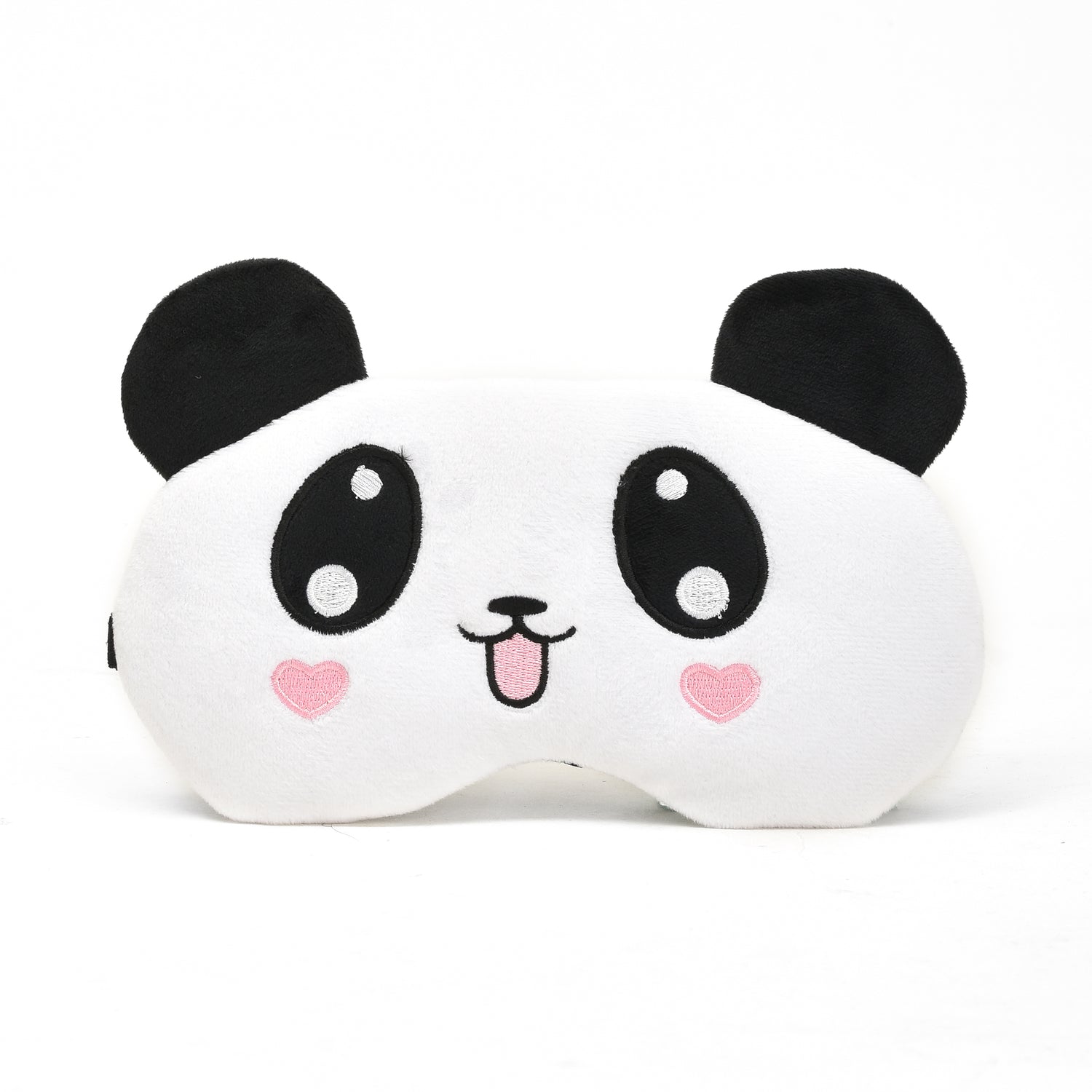 Blushing Panda Plush Sleeping Eye Mask - Black &amp; White