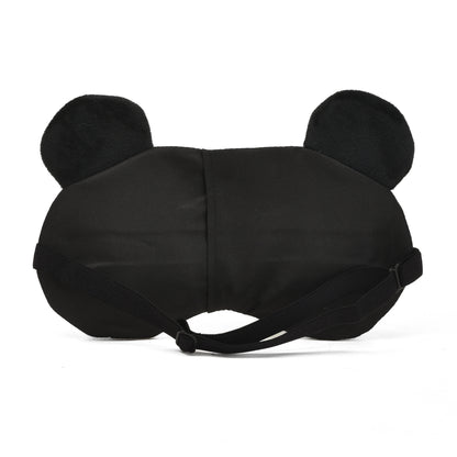 Blushing Panda Plush Sleeping Eye Mask - Black &amp; White