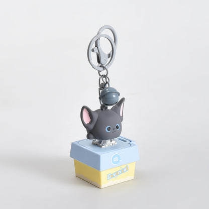 Mumuso Press-Type Sounding Cat Keychain- Makes a sound