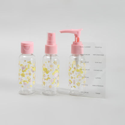 Travel-Ready 3-Piece Bottle Set - Pink