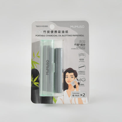 Charcoal Oil Blotting Paper Roll - 2 Rolls