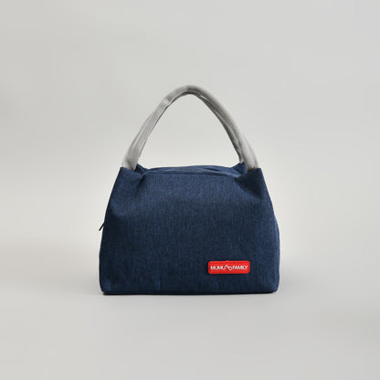 Mumuso Portable Insulated Lunch Bag- Navy Blue