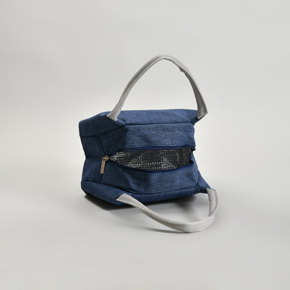 Mumuso Portable Insulated Lunch Bag- Navy Blue