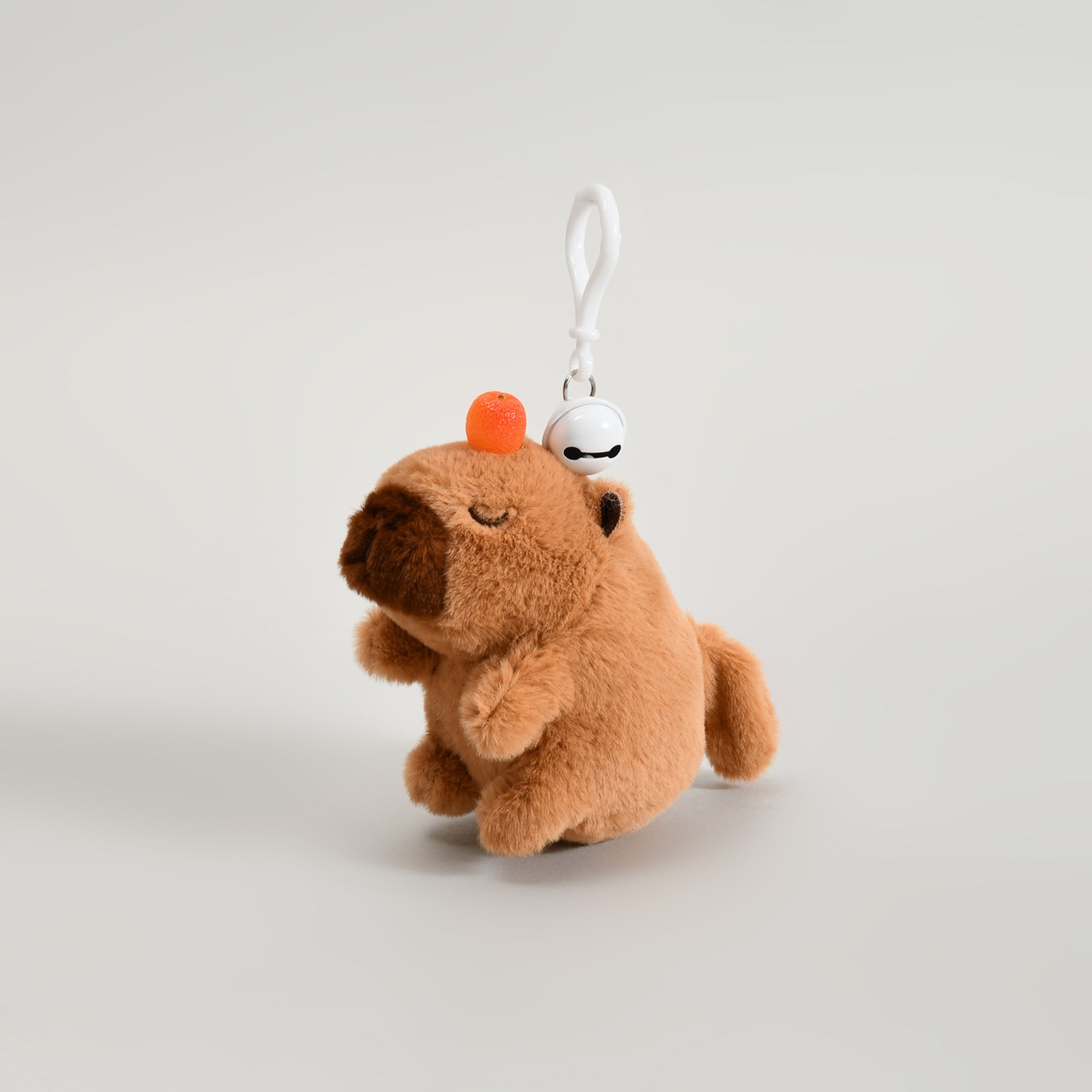 Adorable Capybara Wagging Tail Keychain- Brown