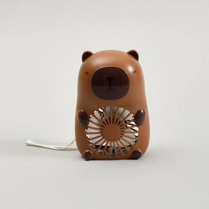 Summer Saviour!  Capybara Desk Fan- Brown and Beige