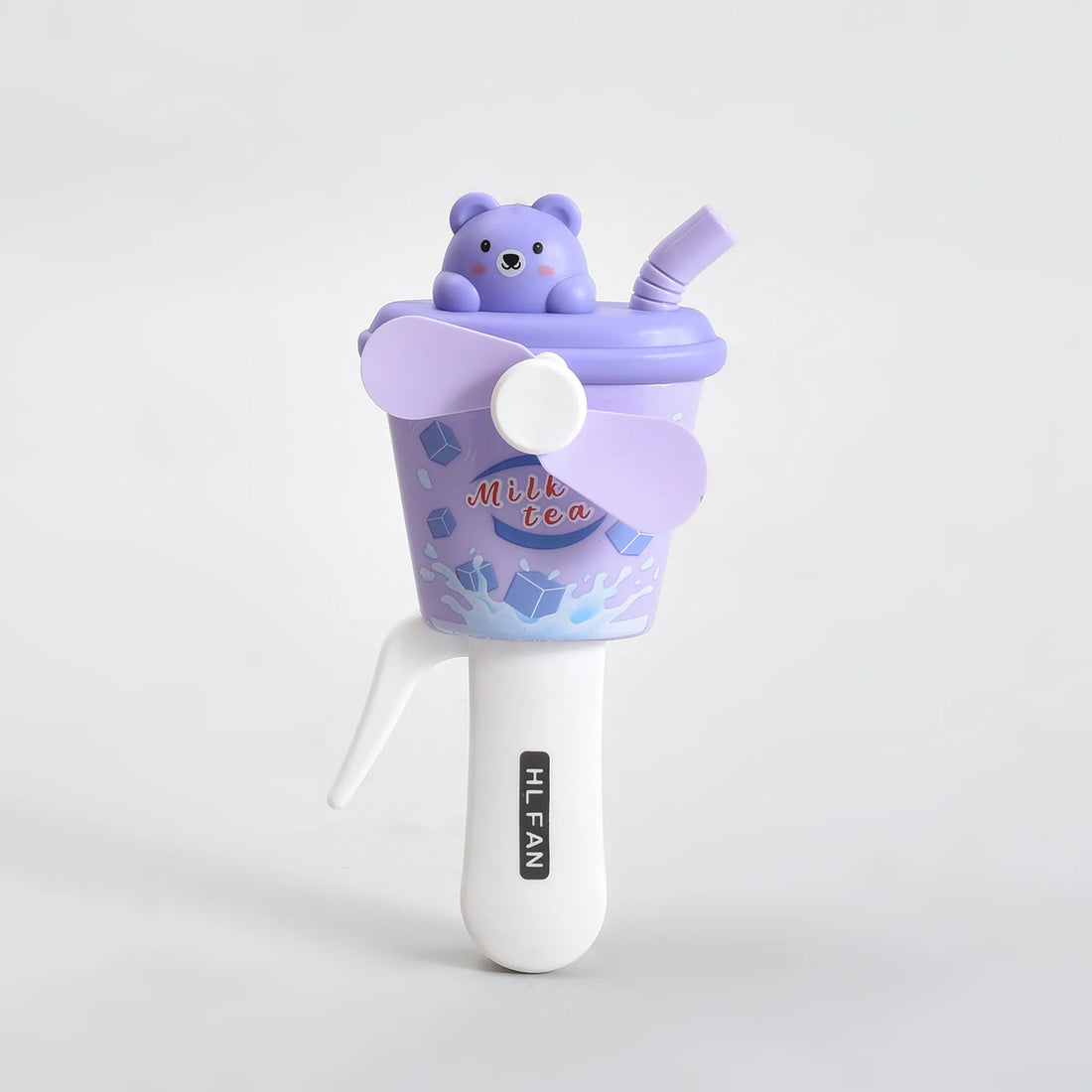 MUMUSO Bear Breeze Mini Handheld Fan- Brown and Purple- Perfect for Return Gifts!