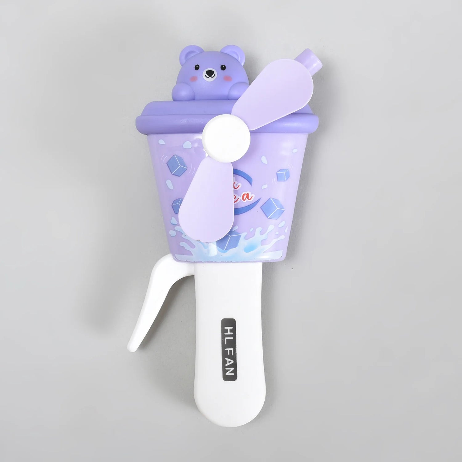MUMUSO Bear Breeze Mini Handheld Fan- Brown and Purple- Perfect for Return Gifts!