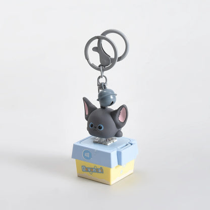 Mumuso Press-Type Sounding Cat Keychain- Makes a sound
