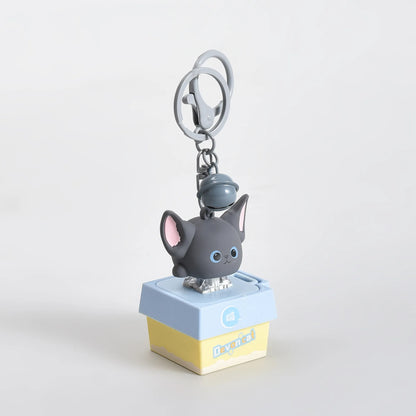 Mumuso Press-Type Sounding Cat Keychain- Makes a sound