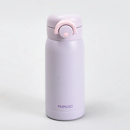Mumuso Macaron Flip-Top Water Bottle - Purple and Yellow/ 350ml