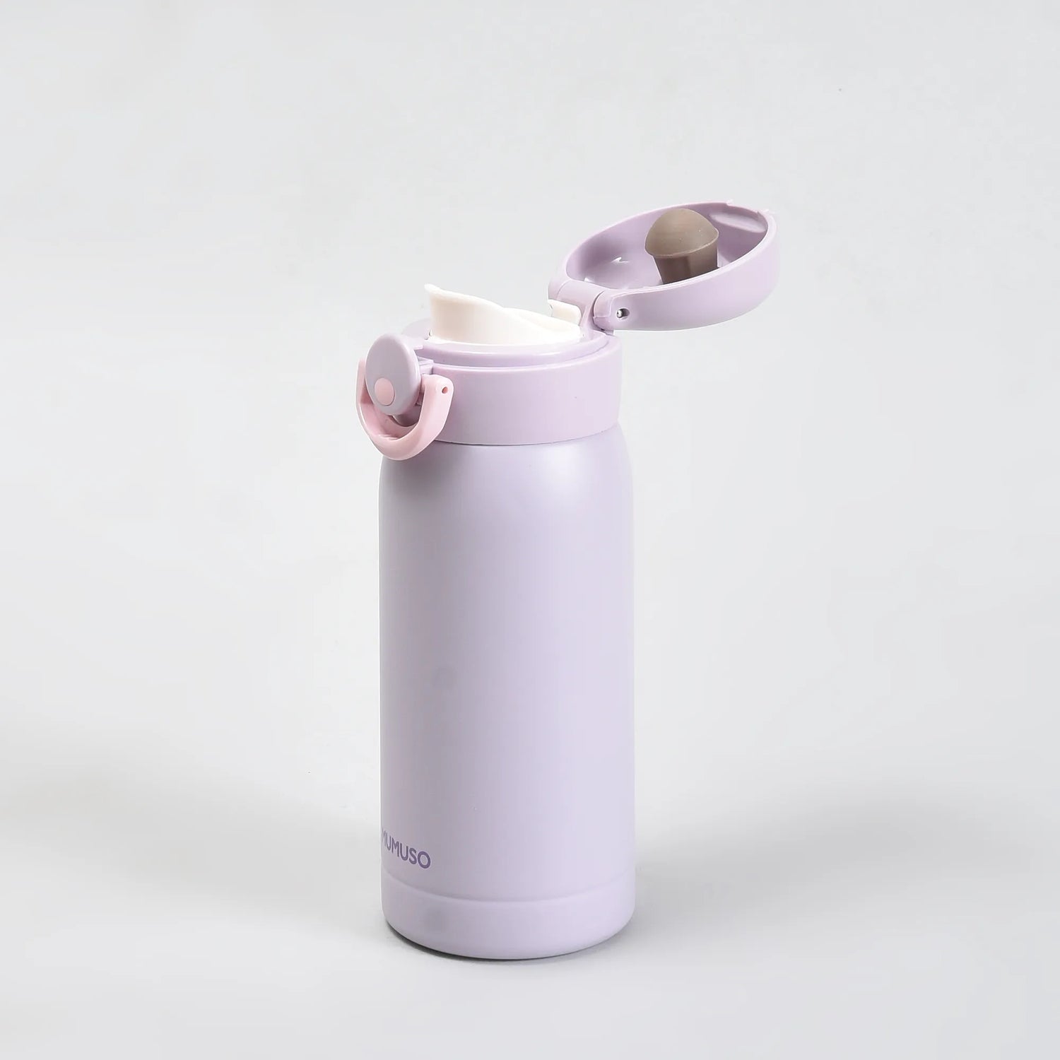 Mumuso Macaron Flip-Top Water Bottle - Purple and Yellow/ 350ml