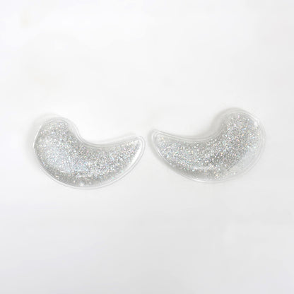 Mumuso Hot/Cold Compress Gel Under Eye Patches — Silver (1 Pair)