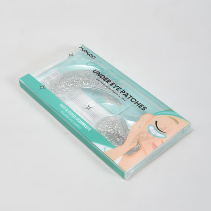 Mumuso Hot/Cold Compress Gel Under Eye Patches — Silver (1 Pair)
