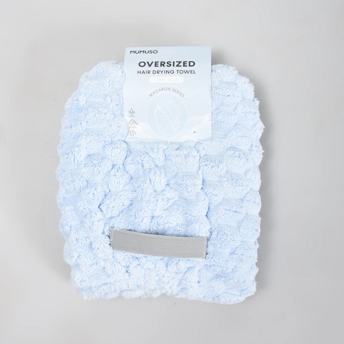 Macaron Series Oversized Hair Drying Towel — Light Blue