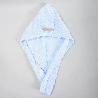 Macaron Series Oversized Hair Drying Towel — Light Blue