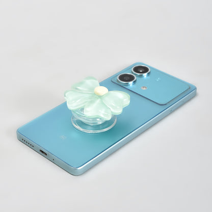 3D Bowknot Collapsible Airbag Phone Holder - Pink &amp; Green Bow