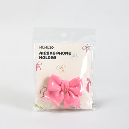 3D Bowknot Collapsible Airbag Phone Holder- Pink Bow