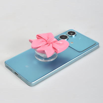 3D Bowknot Collapsible Airbag Phone Holder- Pink Bow
