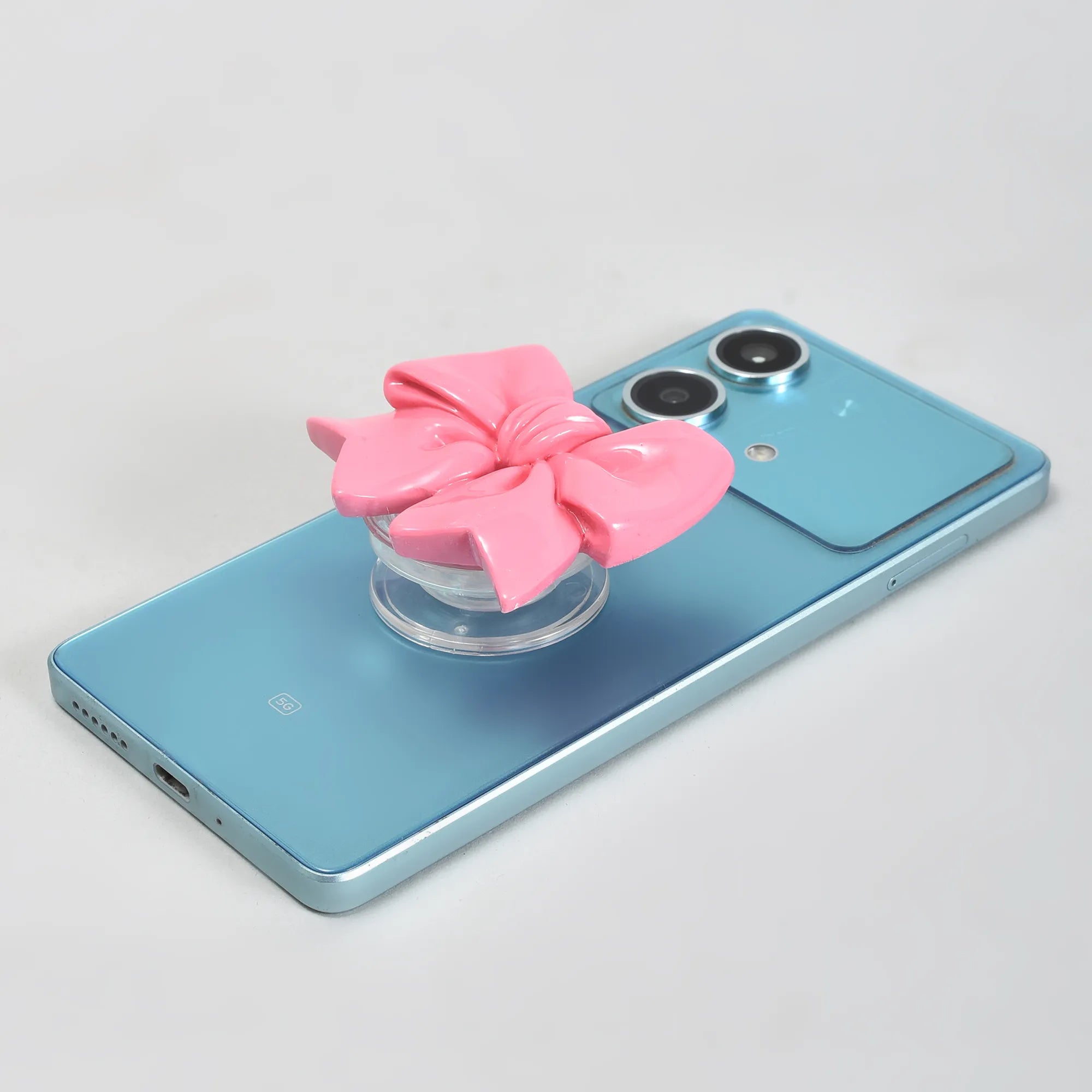 3D Bowknot Collapsible Airbag Phone Holder- Pink Bow