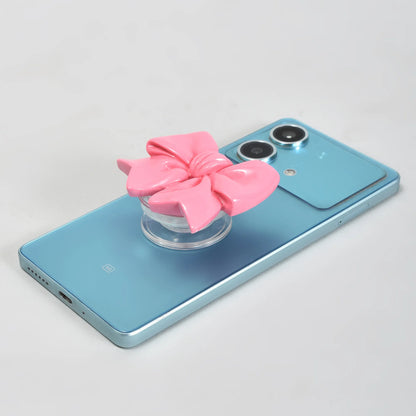 3D Bowknot Collapsible Airbag Phone Holder- Pink Bow