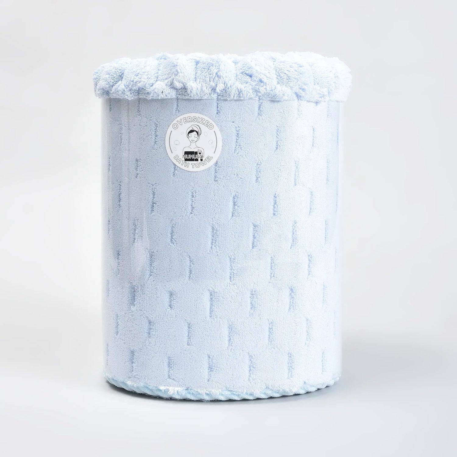Mumuso Absorbent Oversized Bath Towel — Light Blue/ Pink/ Grey- So Soft!