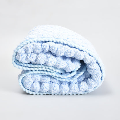 Mumuso Macaron Series Oversized Bath Towel — Light Blue