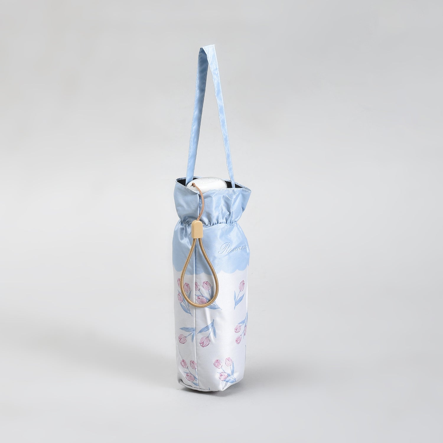 Mumuso Floral Print 5-Fold Sun Umbrella with cute cover