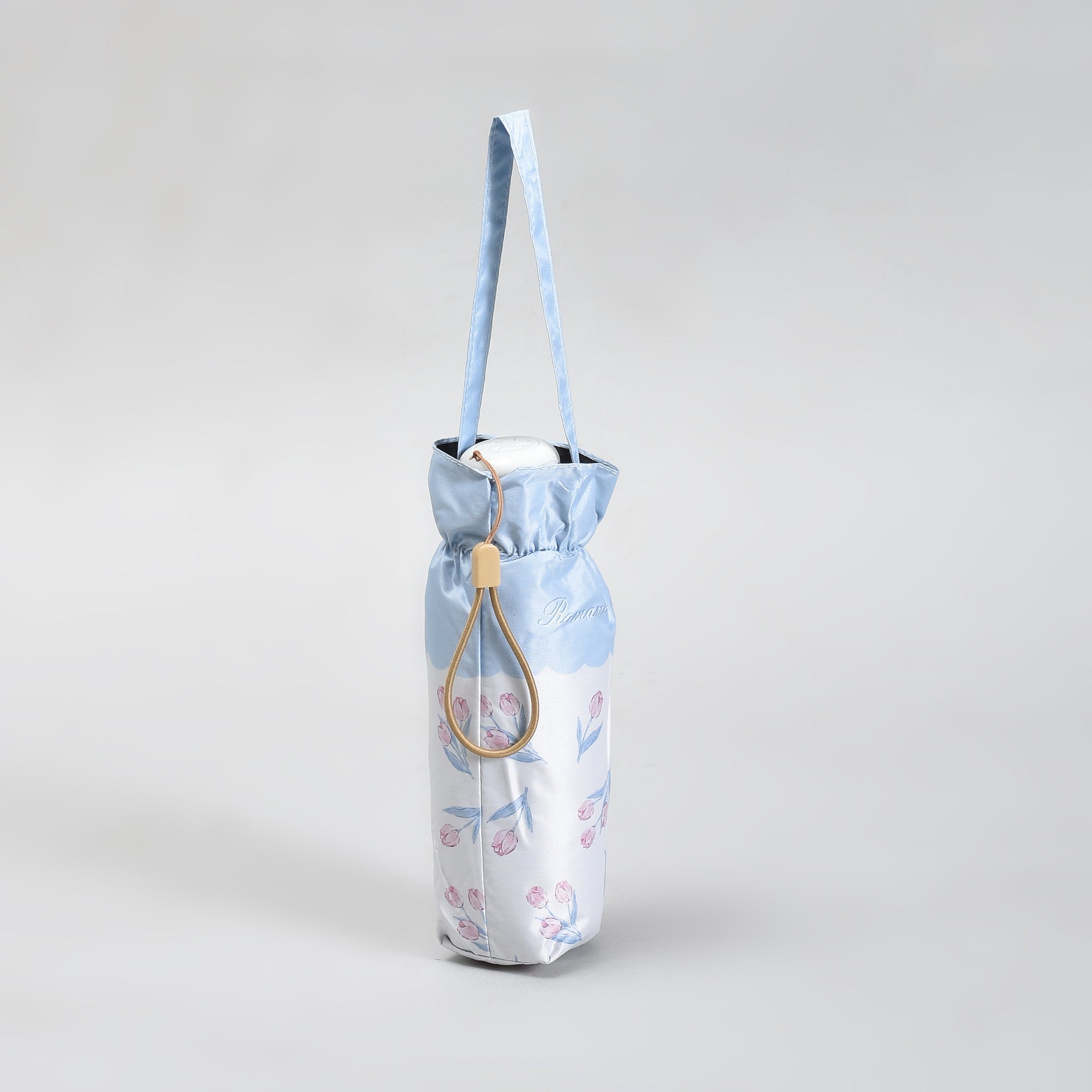 Mumuso Floral Print 5-Fold Sun Umbrella with cute cover