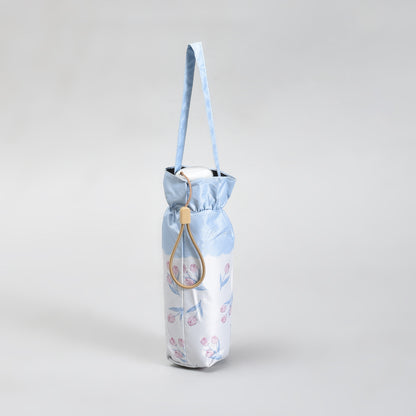 Mumuso Floral Print 5-Fold Sun Umbrella with cute cover