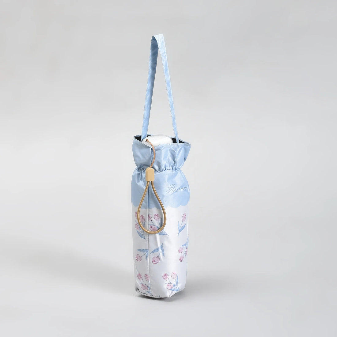 Mumuso Floral Print 5-Fold Sun Umbrella with cute cover