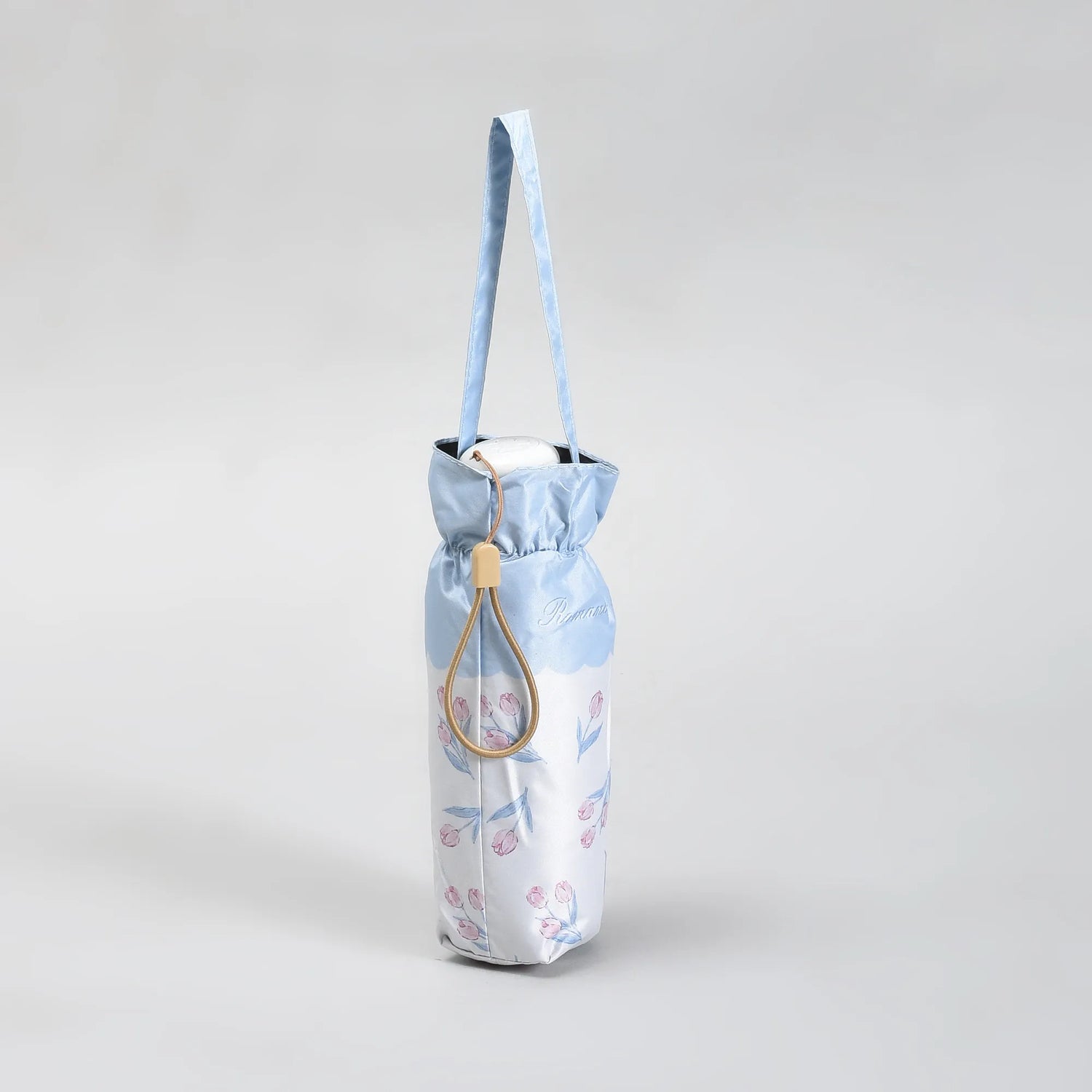Mumuso Floral Print 5-Fold Sun Umbrella with cute cover