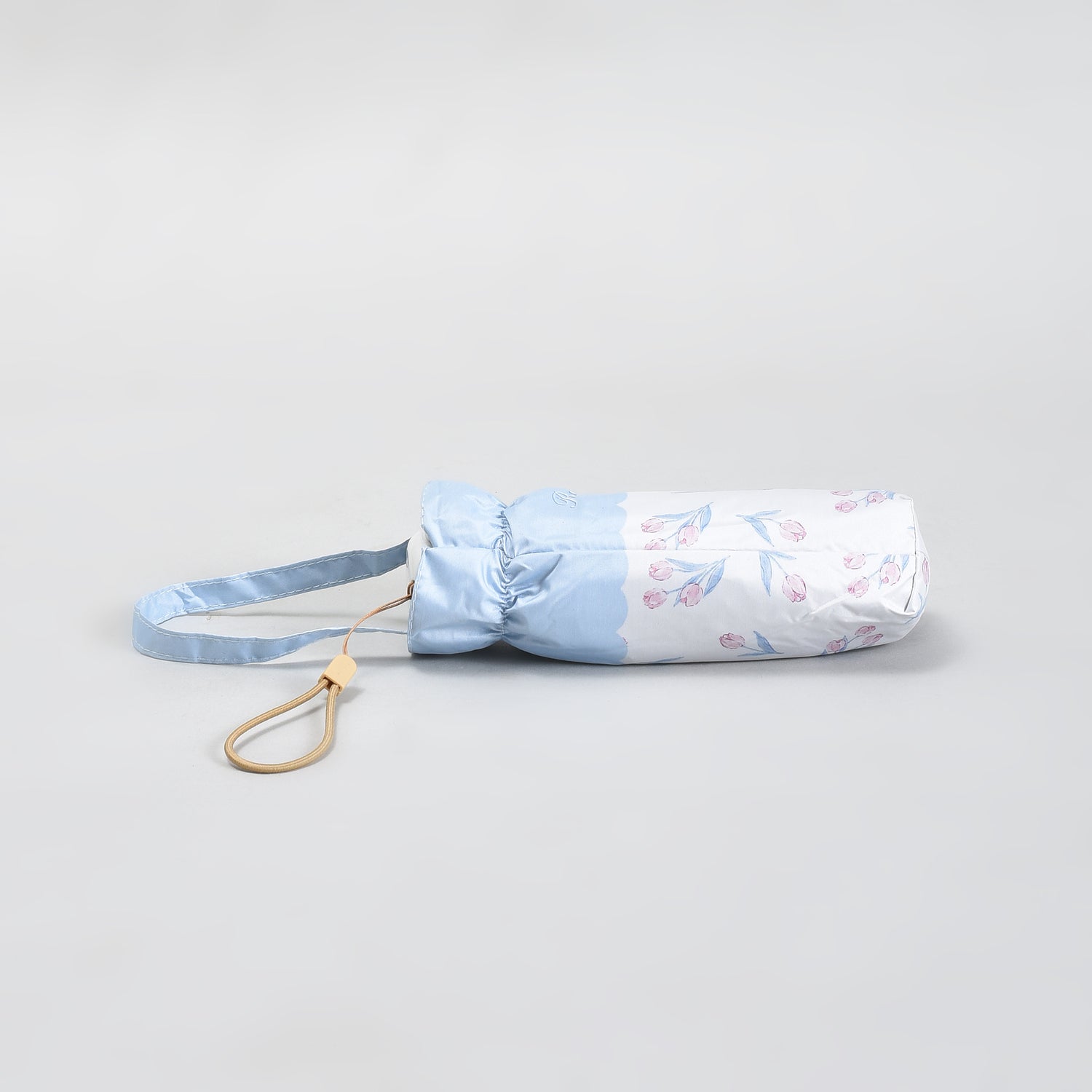 Mumuso Floral Print 5-Fold Sun Umbrella with cute cover