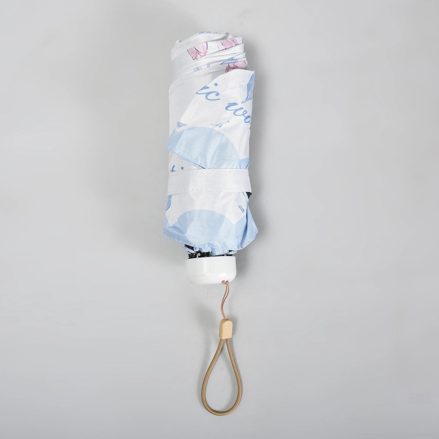 Mumuso Floral Print 5-Fold Sun Umbrella with cute cover