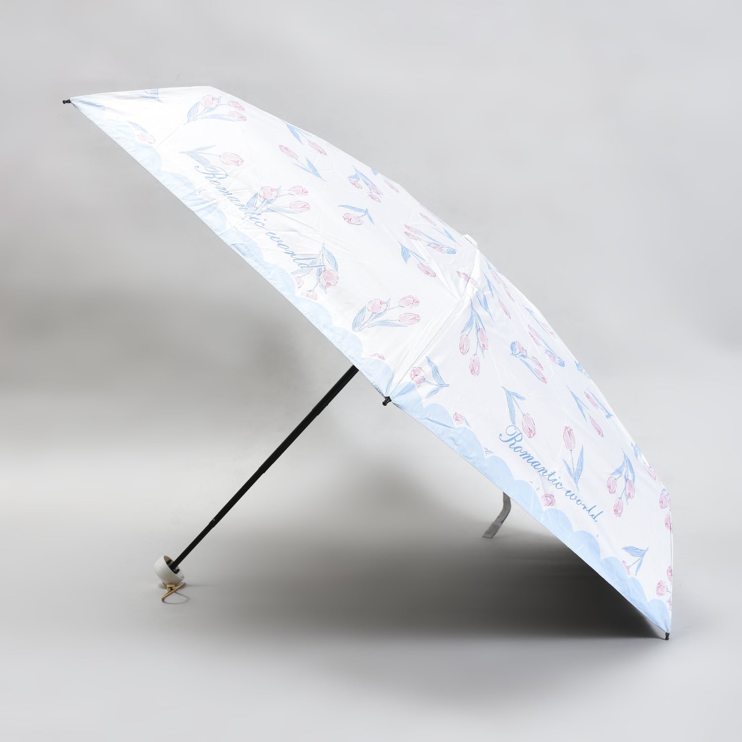 Mumuso Floral Print 5-Fold Sun Umbrella with cute cover