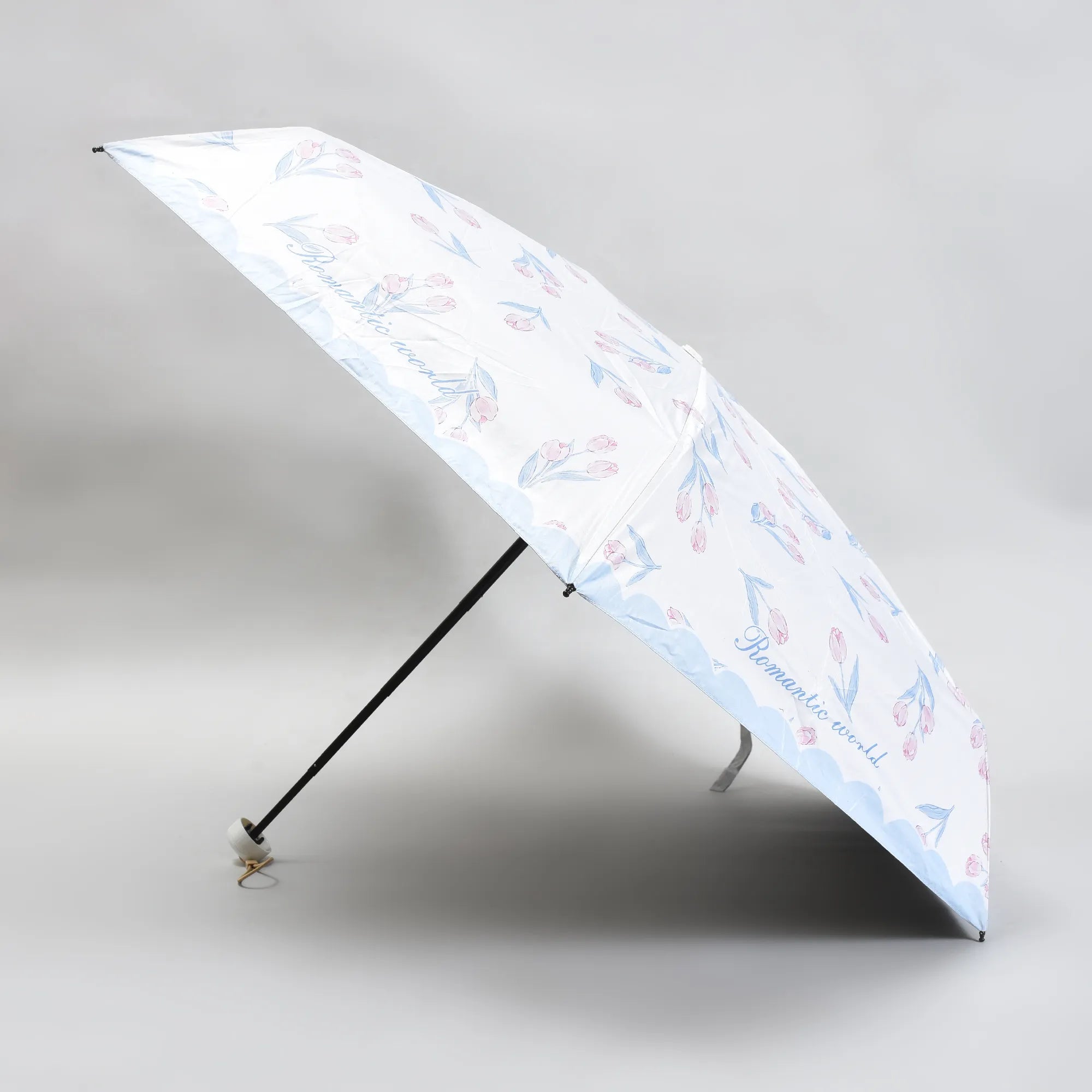 Mumuso Floral Print 5-Fold Sun Umbrella with cute cover