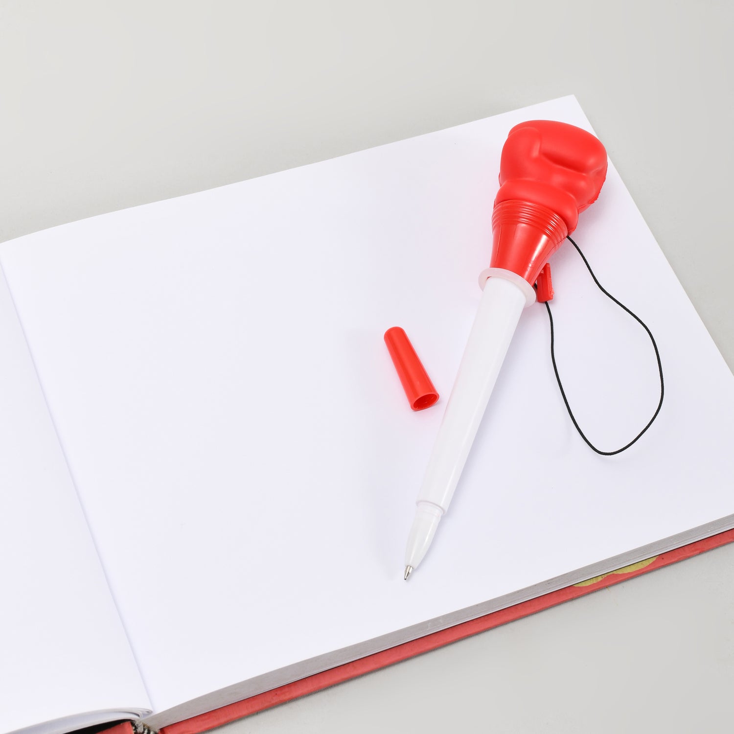 Bouncy Fist Boxing Ballpoint Pen - Red &amp; White