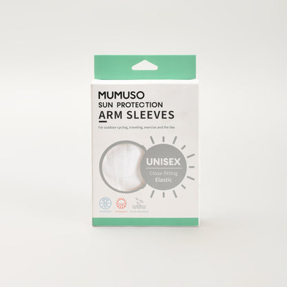 Mumuso Sun Protection Arm Sleeves - White
