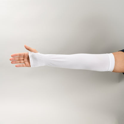 Mumuso Sun Protection Arm Sleeves - White
