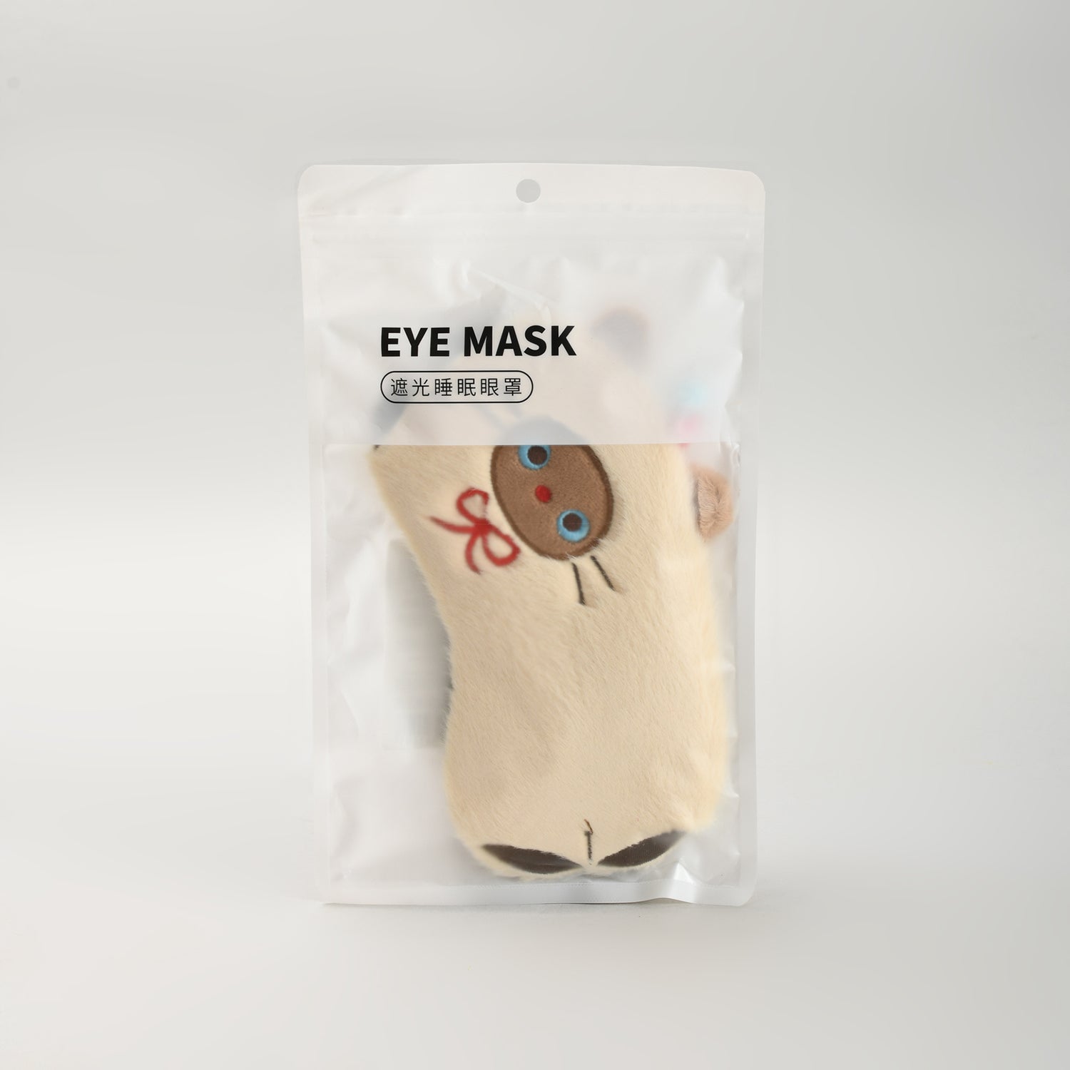 Mumuso Cute Plush Eye Mask Removable Gel Pack- Cat Design