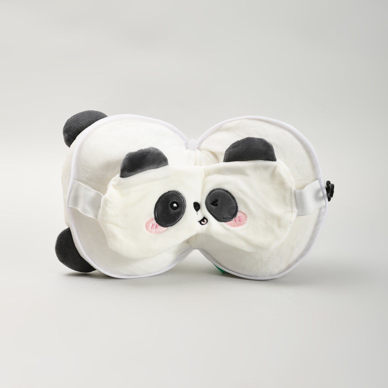 Panda shaped 3-in-1 Travel Comfort Set (Neck Pillow + Eye Mask + Keychain)
