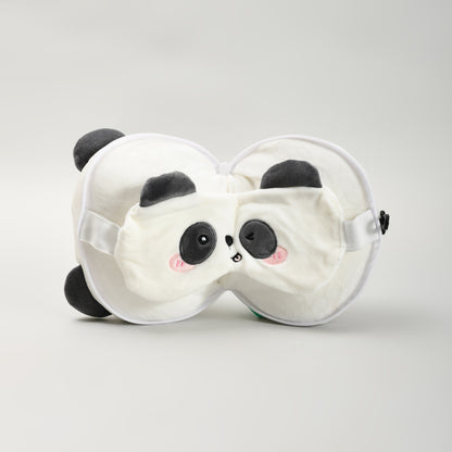 Panda shaped 3-in-1 Travel Comfort Set (Neck Pillow + Eye Mask + Keychain)