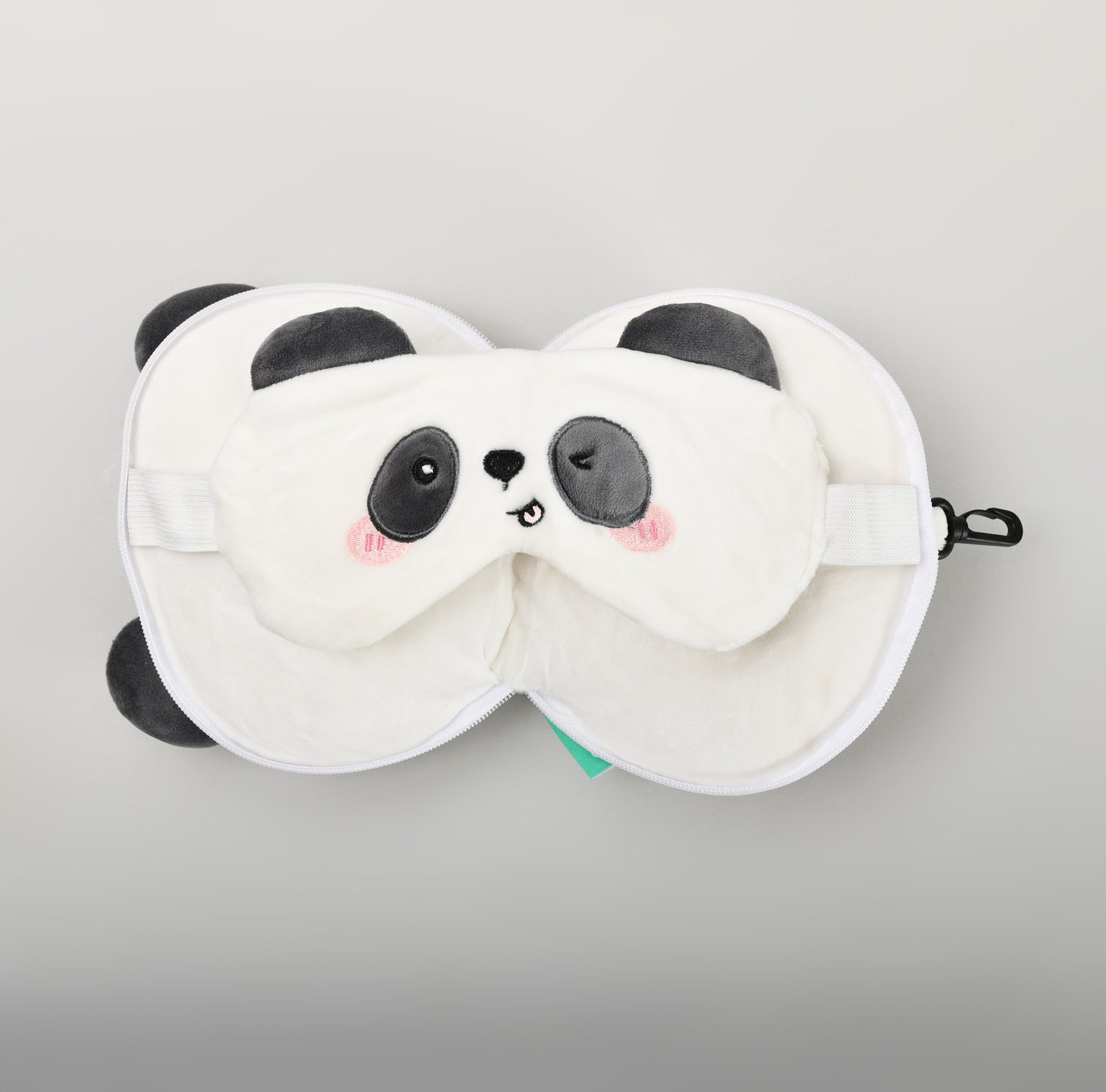 Panda shaped 3-in-1 Travel Comfort Set (Neck Pillow + Eye Mask + Keychain)
