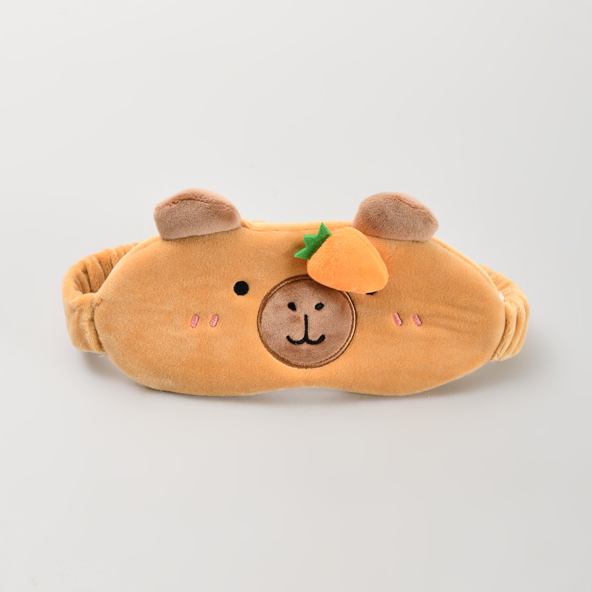 Cute Capybara Plush Sleeping  Eye Mask with A Carrot