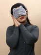 Blissful Plush Cat Sleeping Eye Mask - Grey