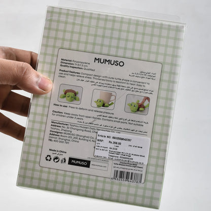 Mumuso Ultra cute Turtle-Shaped Coaster — Pink &amp; Green