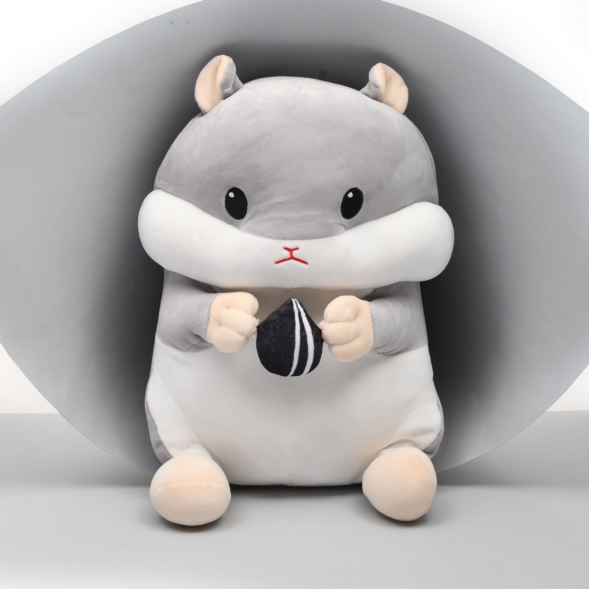 Cute Hamster Handwarmer Pillow- Beige and Gray